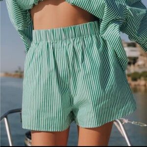 Daily Drills Green stripe shorts size: small